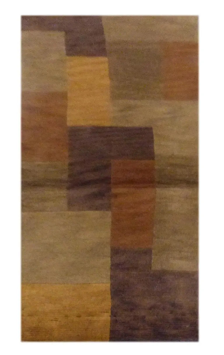 One Of The Kind Indian Hand-Knotted Gabbeh Rug 8'0" X 2'3"